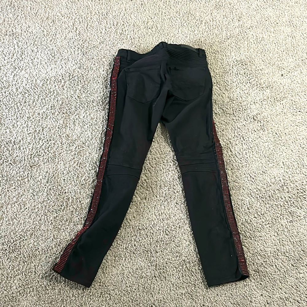 BLACK AND RED PANTS TIGHT MEN 32-32